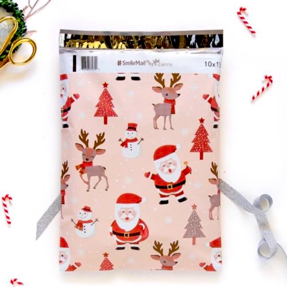 LAST SET!🎅🏼10 XL size Santa & Reindeer Poly Mailers 14 x 17 inch - Picture 3 of 3